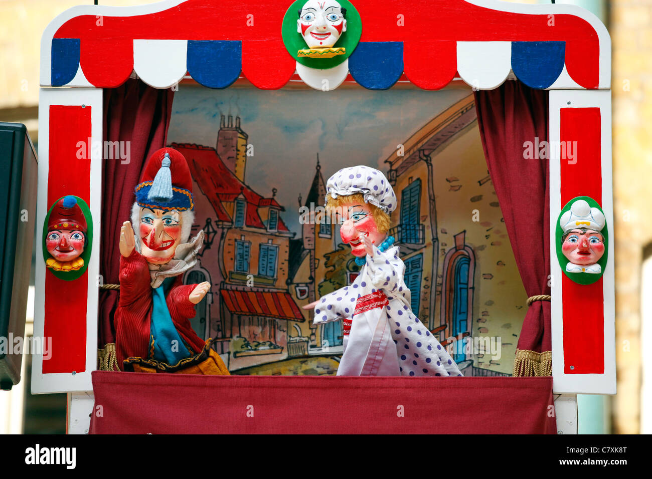 Punch and Judy Show am Covent Garden Punch & Judy Festival in London Stockfoto