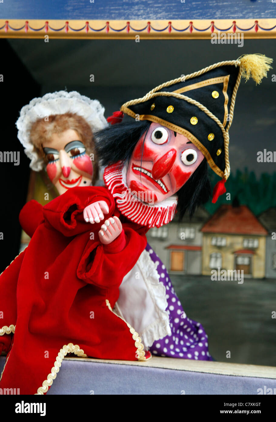 Punch and Judy Show am Covent Garden Punch & Judy Festival in London Stockfoto