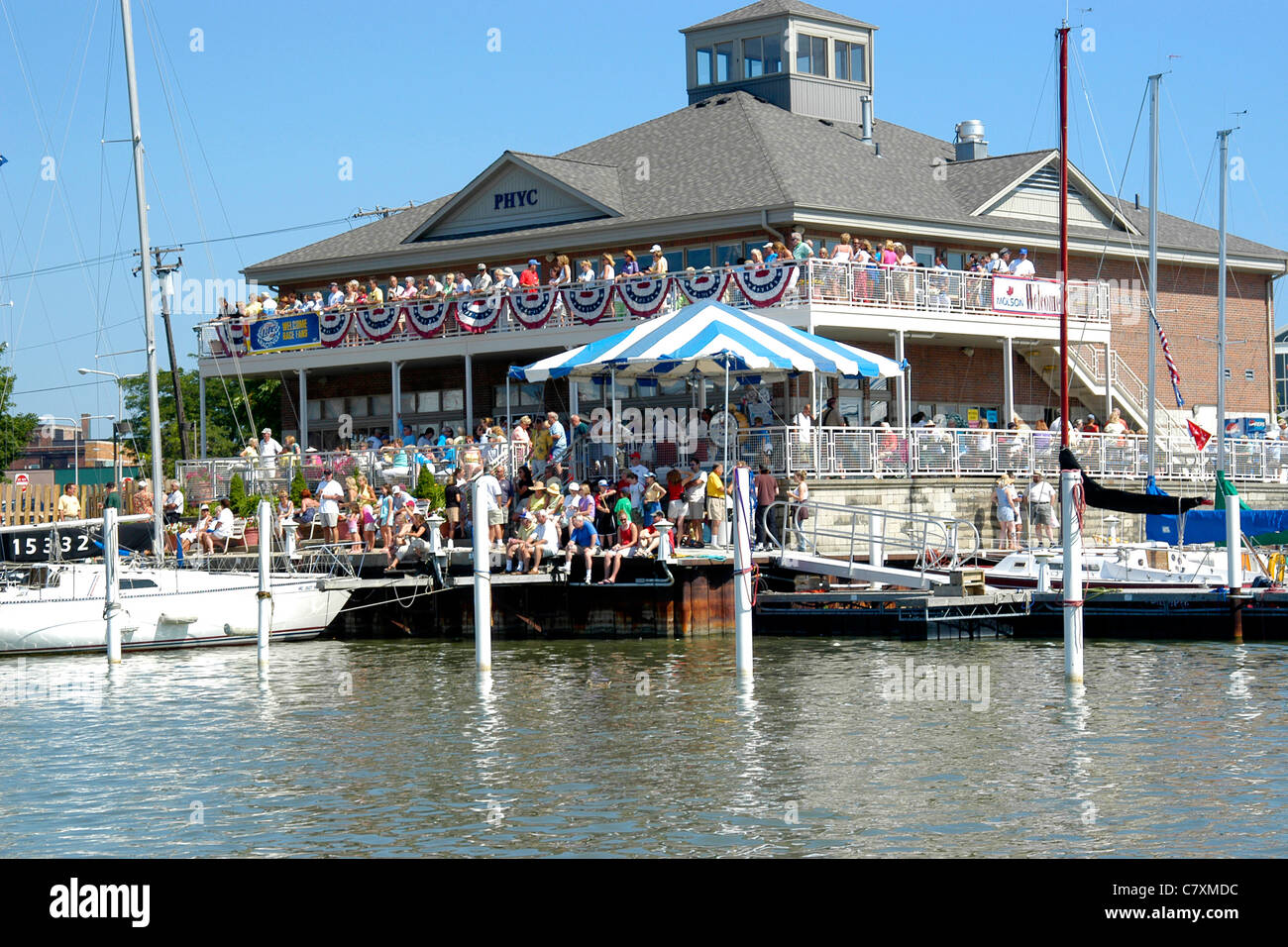 Port Huron Yachting Club am Regatta-Tag Stockfoto