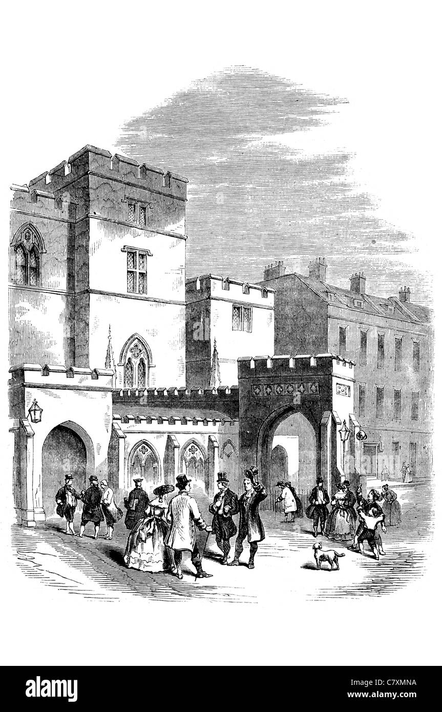 Eingang zum alten Haus Of Lords oberen Parlament Großbritannien Commons Palace Westminster Politik Politik Regierung Stockfoto