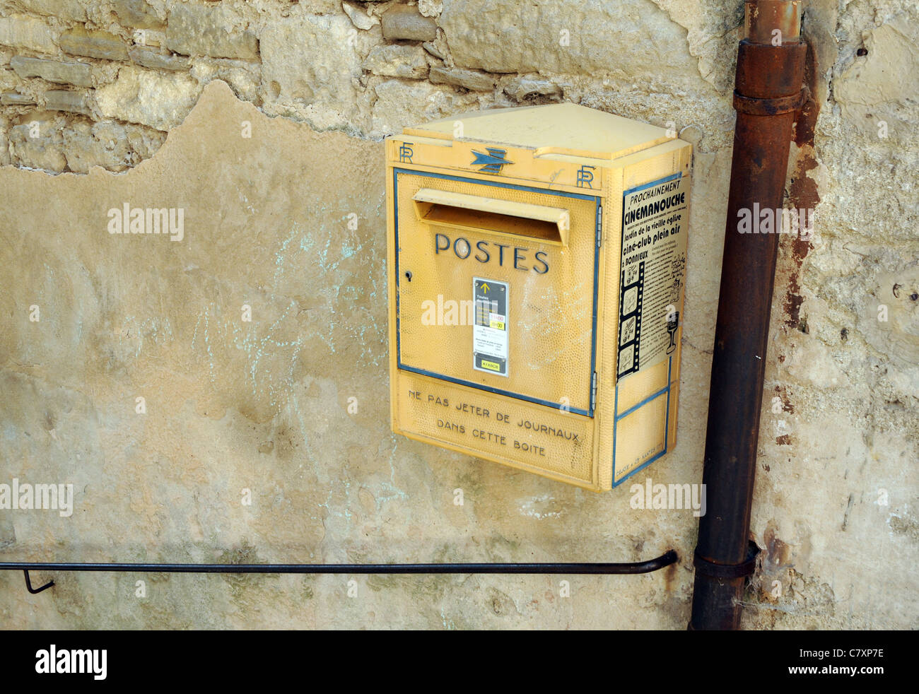 alten Briefkasten in Bonnieux Stadt, Vaucluse-Abteilung in der Provence, Frankreich Stockfoto