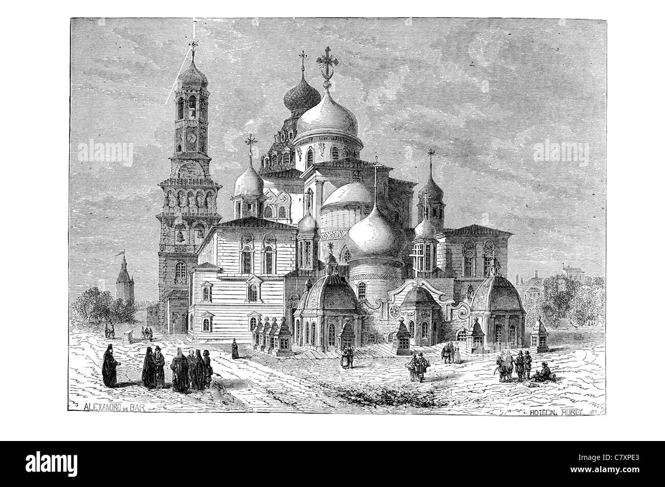 Neues Jerusalem Kloster Novoiyerusalimsky Woskressenskij männlichen Istra Moskau Oblast Russland Heilige Land Mönch Mönche Auferstehung Stockfoto