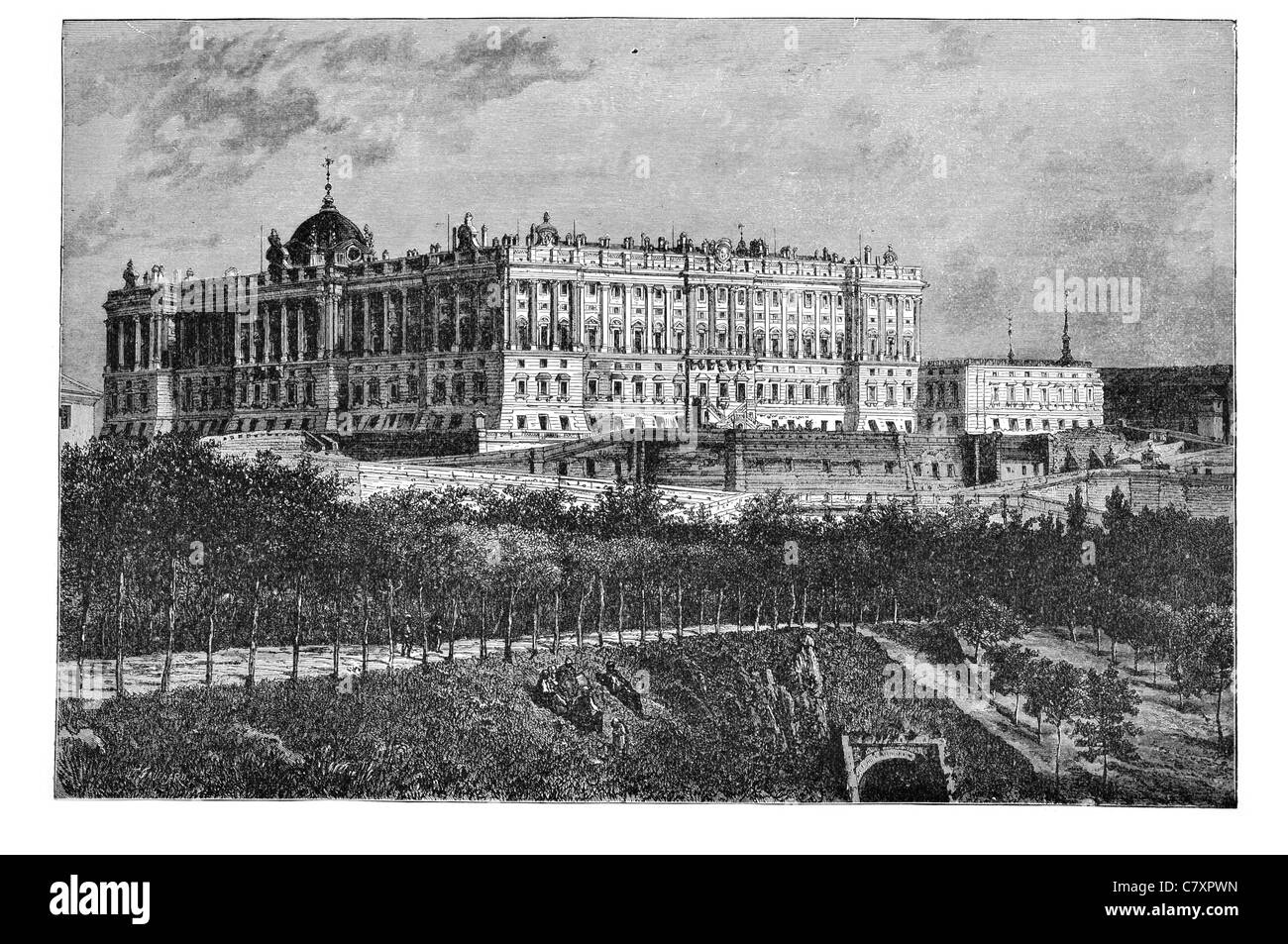 Palacio Real de Madrid Königspalast von Madrid Residenz König Spanien Madrid königlichen Familie Berniniesque design Filippo Juvarra Stockfoto