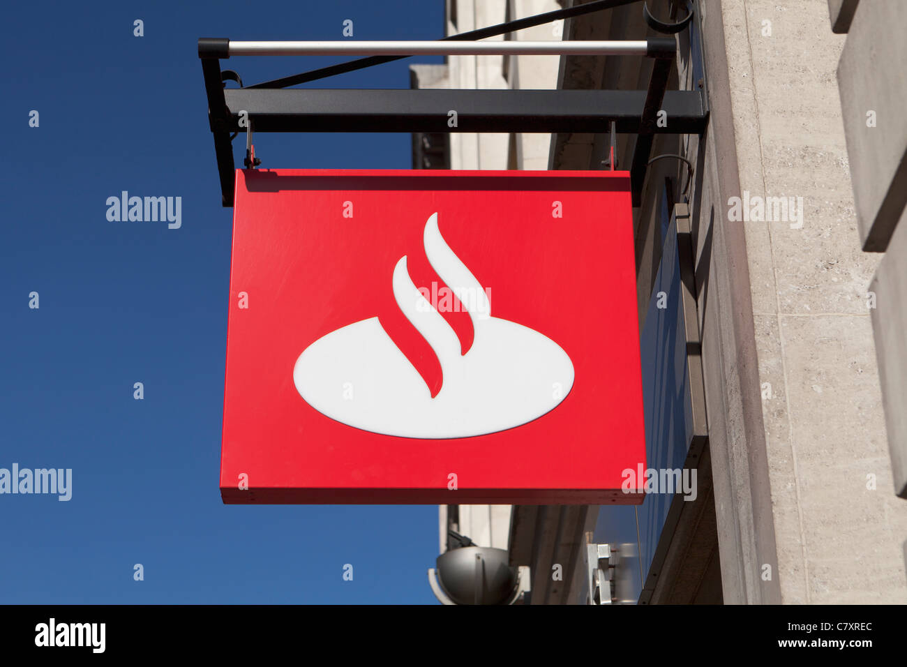 Santander Bank Zeichen, UK Stockfoto