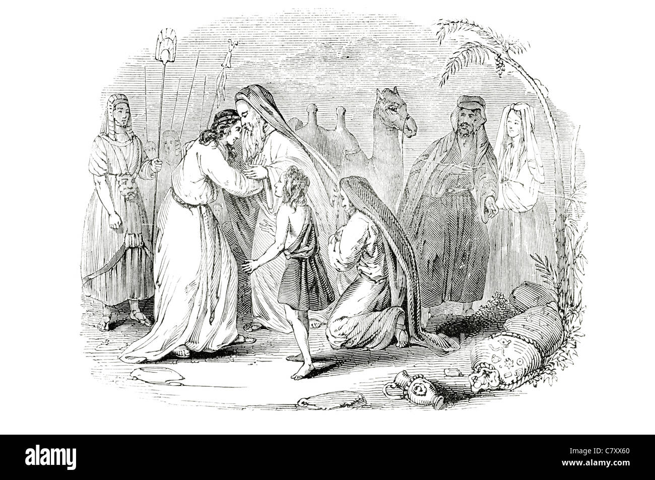 Sitzung des Joseph und Jakob Stockfoto