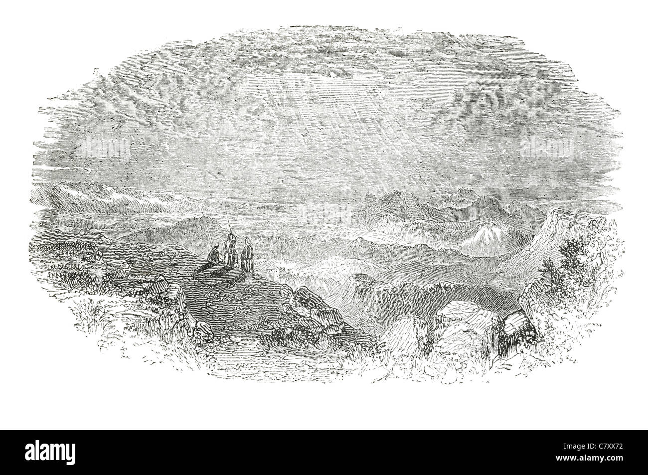 Mount Sinai Horeb Musa Gabal Musa Dschebel Mosesberg Saint Catherine Sinai Peninsula Ägypten zehn Gebote UNESCO Stockfoto