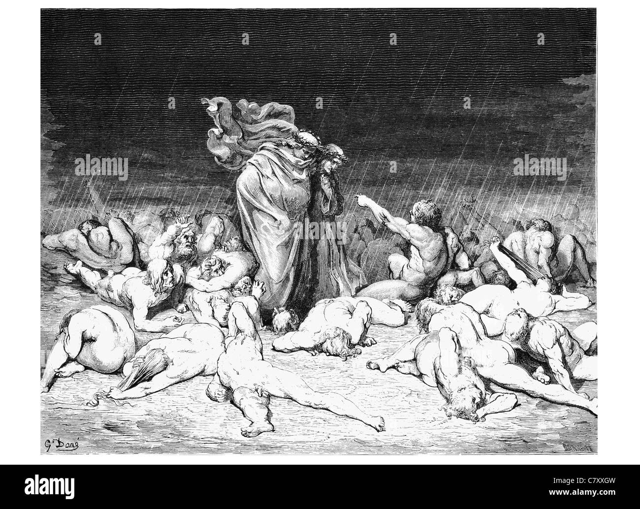 Die Stadt gehäuft vor Neid bis zum Rand hielt mich ja, dass die Maßnahme seine Grenzen überläuft in helleren Tagen Ciacco Stockfoto