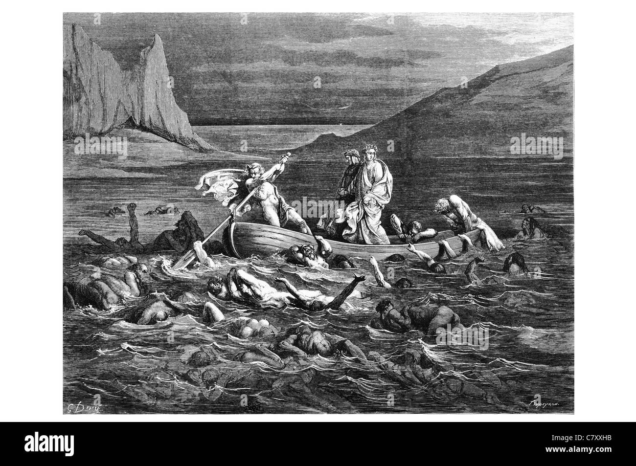 Sobald beide eingeschifften schneiden die Wellen geht auf die alten Bug tiefer als bei anderen es ist gewohnt Boot Reise Stockfoto