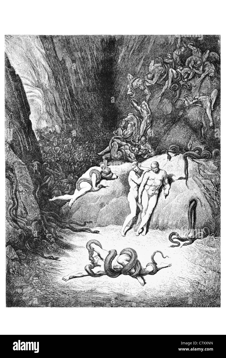 Die beiden anderen zusahen Ausrufe Ah ändern du Agnello Schlange Schlangen Schlange Schlangen Folter Stockfoto