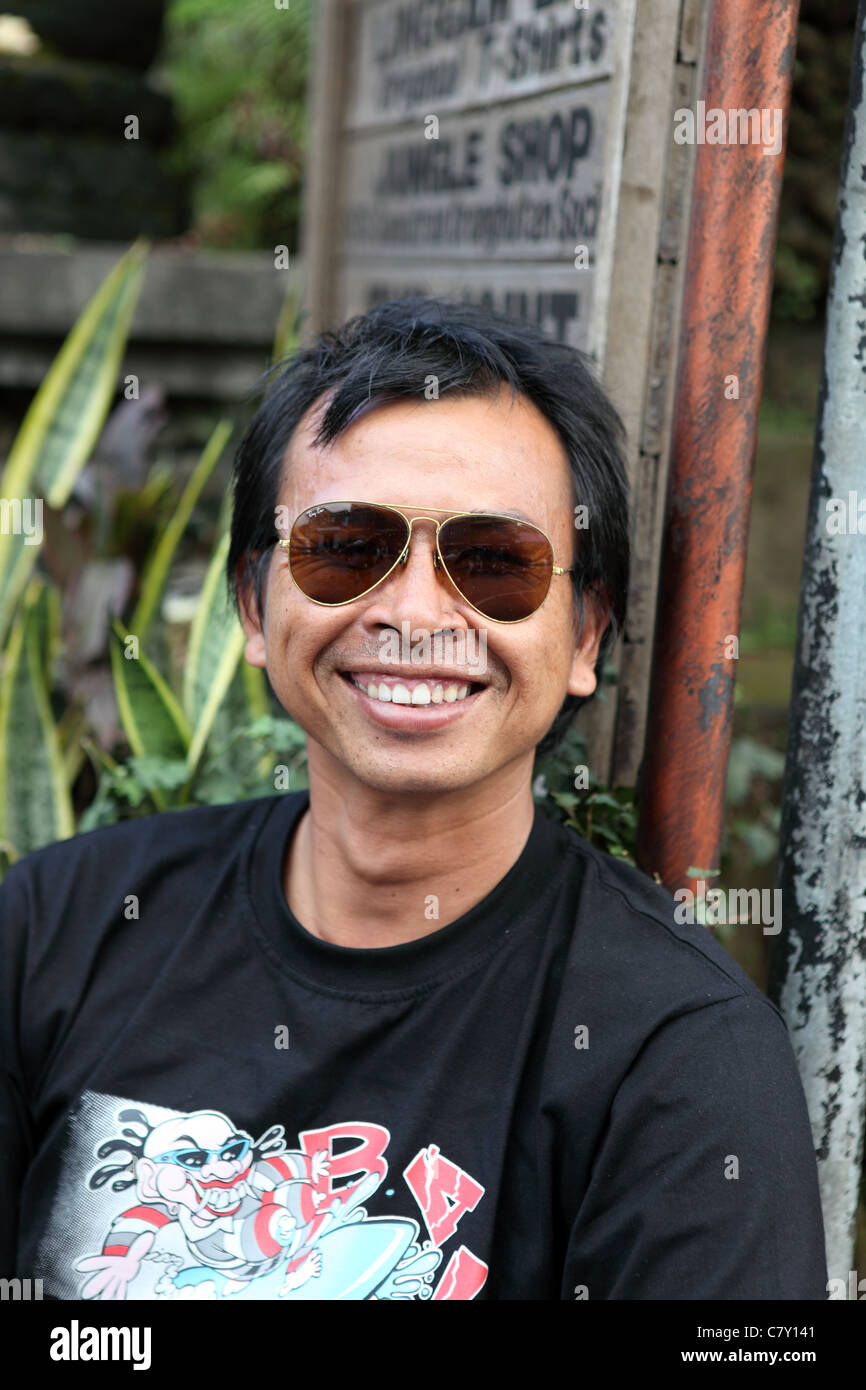 Porträt des indonesischen glücklich. Stockfoto