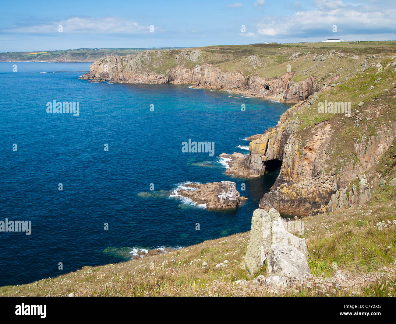 Küste bei Lands End Cornwall England UK Stockfoto