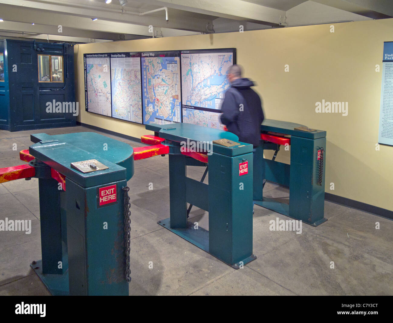 New York Transit Museum Eingang Stockfoto