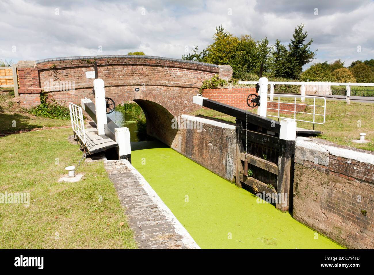 Höheren Maunsel Sperre für Bridgwater und Taunton Kanal Somerset England UK Stockfoto