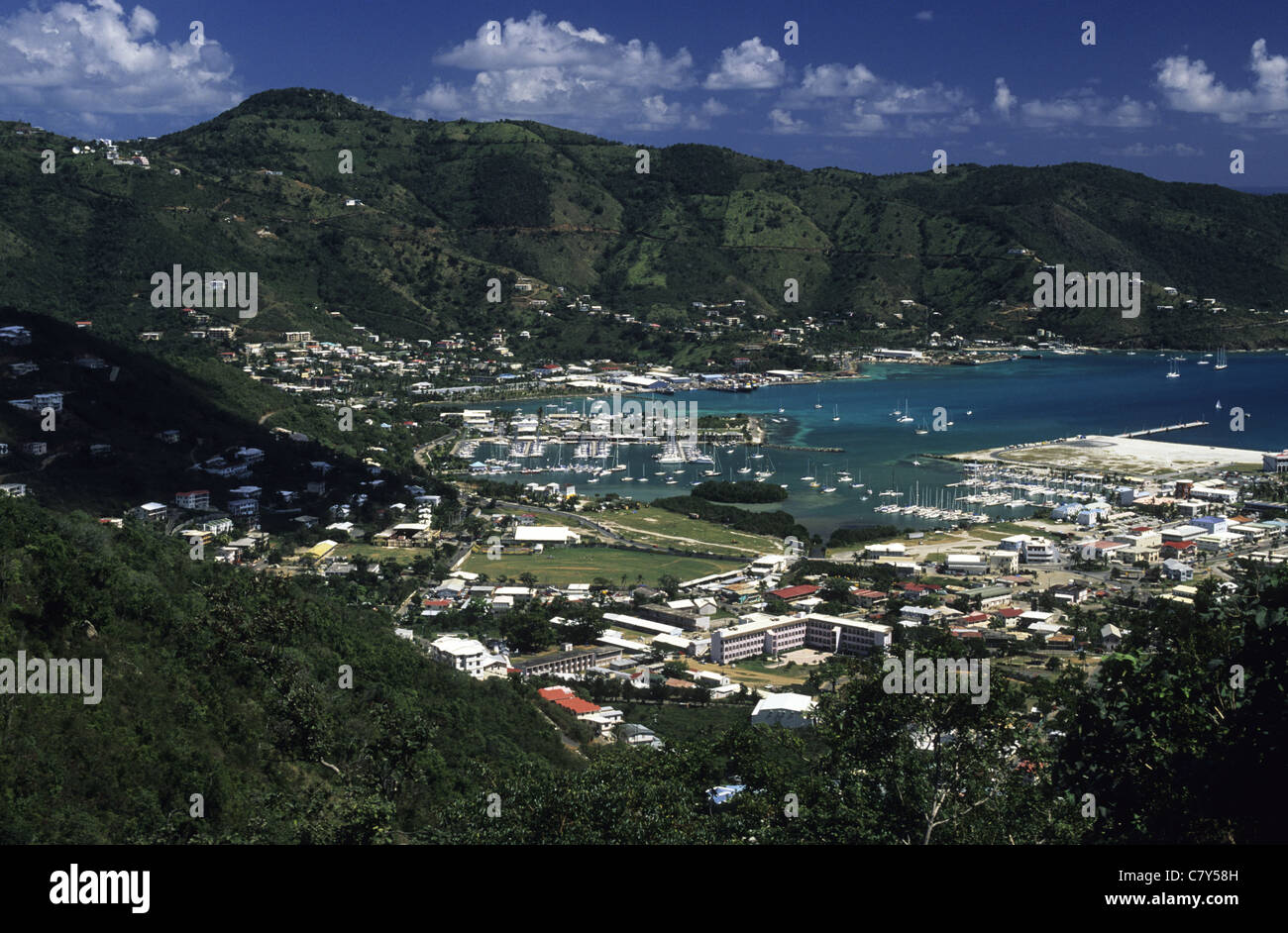 British Virgin Islands, Tortola, Road Town Stockfoto