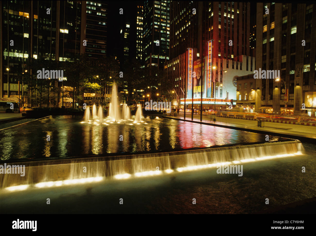 USA, New York, New York City bei Nacht Stockfoto
