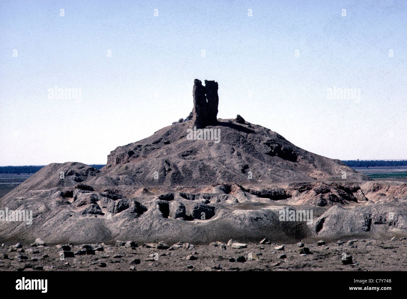 Ruinen von Nippur, auch genannt Emlil, eine der ältesten Städte von Mesopotamia. Stockfoto