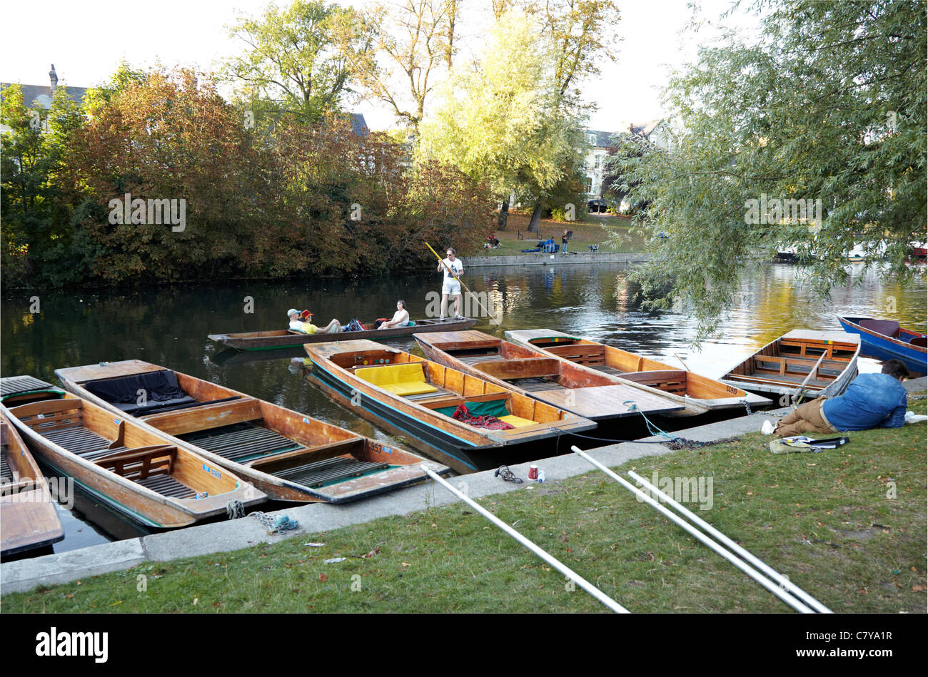 Bootfahren auf dem Fluss Cam Cambridge UK Stockfoto