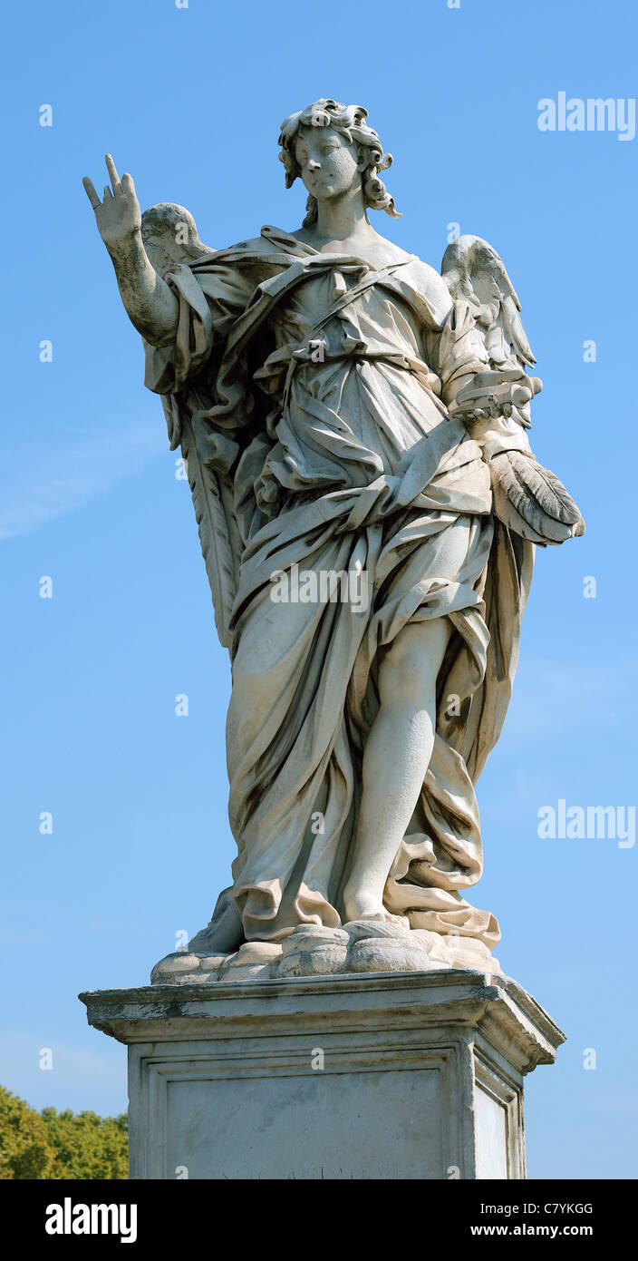 Statue des Engels Ponte Sant Angelo Saint s Engel Brücke Rom Stockfoto
