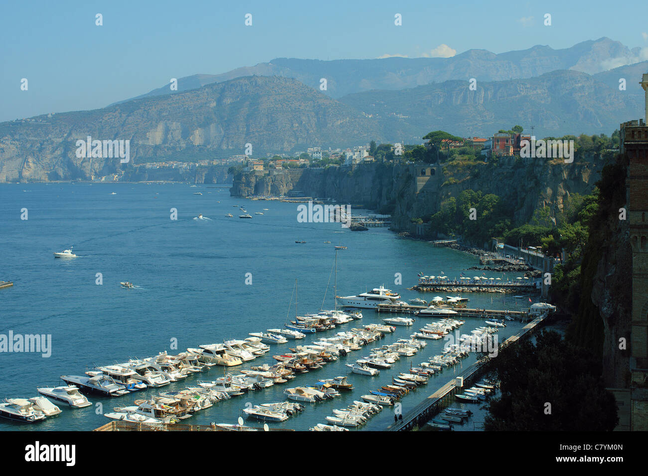 Hafen von Sorrent Italien Golf von Neapel Bucht Stockfoto