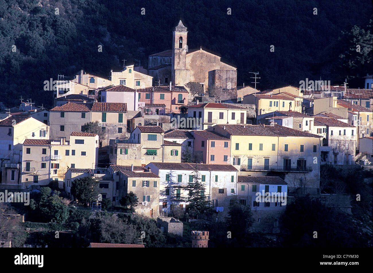 Toskana, Insel Elba, Poggio, das Dorf Stockfoto