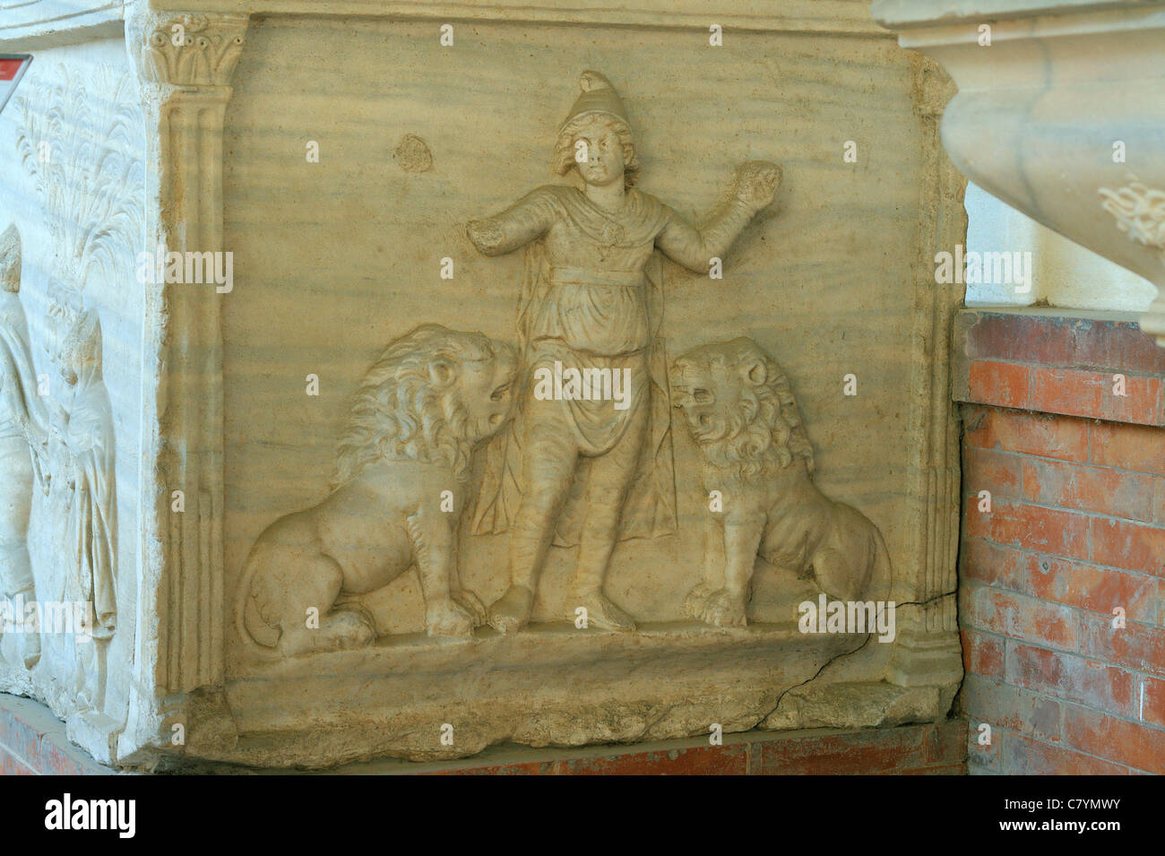 Frühen christlichen Sarkophag-Ravenna-museum Stockfoto