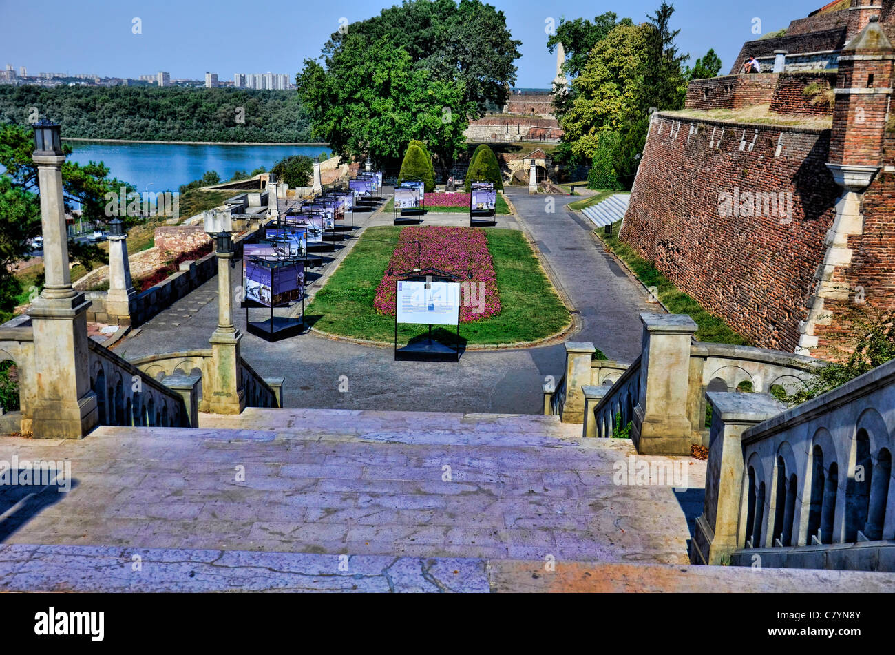 Belgrader Festung Kalemegdan park Stockfoto