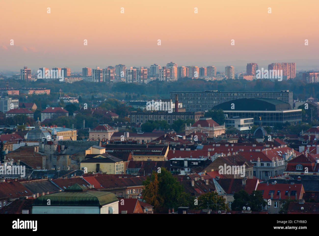 Hauptstadt von Kroatien, der Stadt Zagreb. Stockfoto