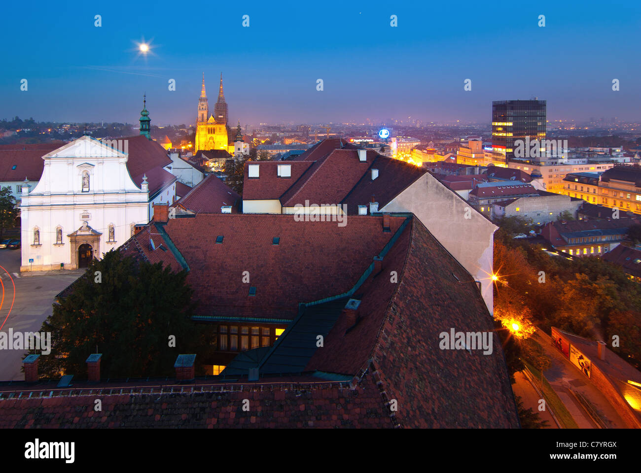 Hauptstadt von Kroatien, der Stadt Zagreb. Stockfoto