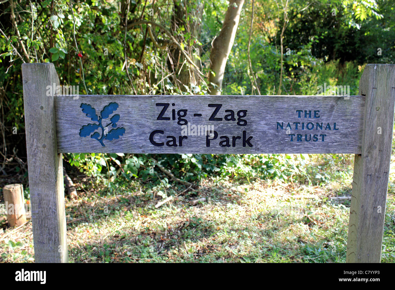 Die Zick-Zack-Parkplatz Box Hill in der Nähe von Dorking Surrey England UK Stockfoto