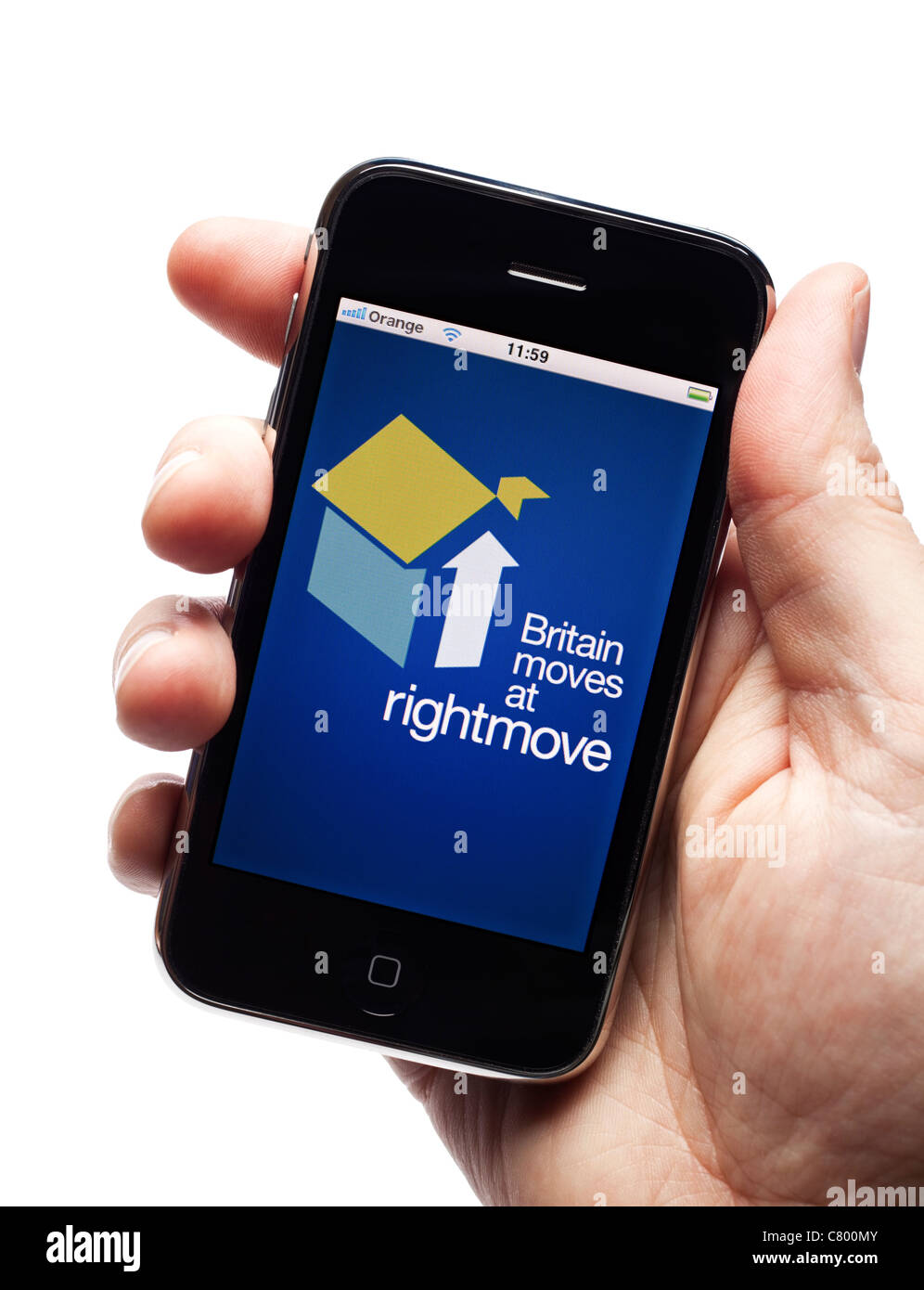 Rightmove property finder App auf einem Smartphone smart phone mobile phone Stockfoto Rightmove property finder App auf einem Smartphone smart phone mobile phone Stockfoto