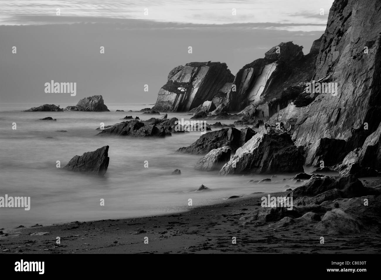 Felsenküste am Ayrmer Cove in der South Hams Bezirk Devon Stockfoto