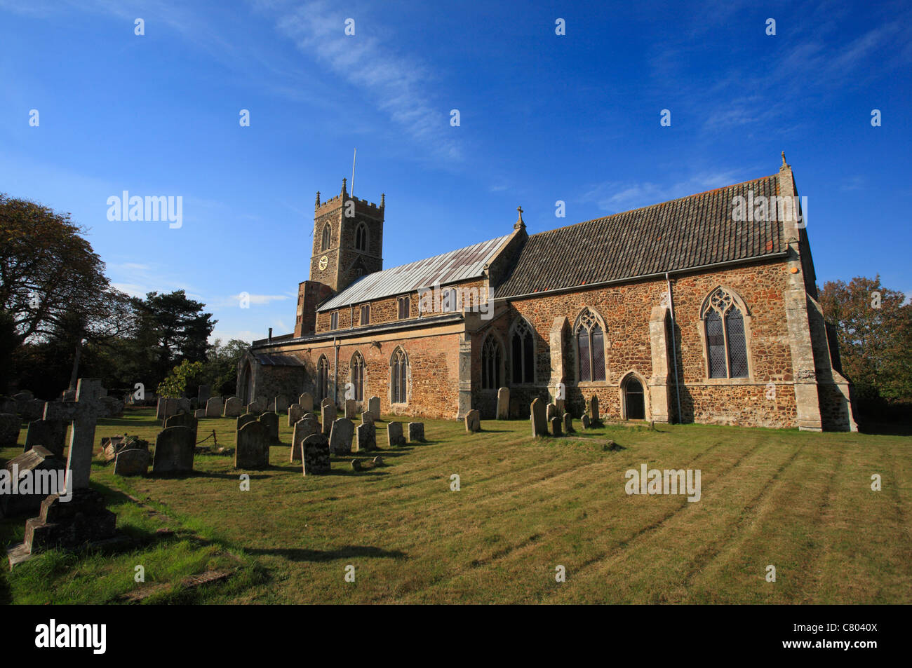 St. Peter und St. Paul Pfarrkirche am Watlington, Norfolk. Stockfoto