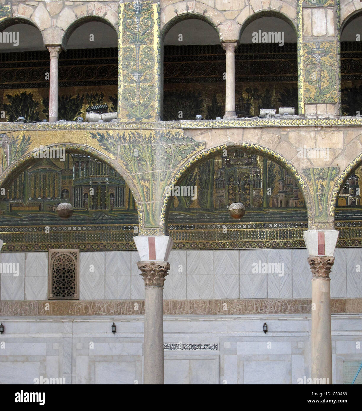 Umayyaden-Moschee, Umayyaden Moschee Omajaden Moschee Syrien, Damaskus, Syrien, Damaskus Stockfoto