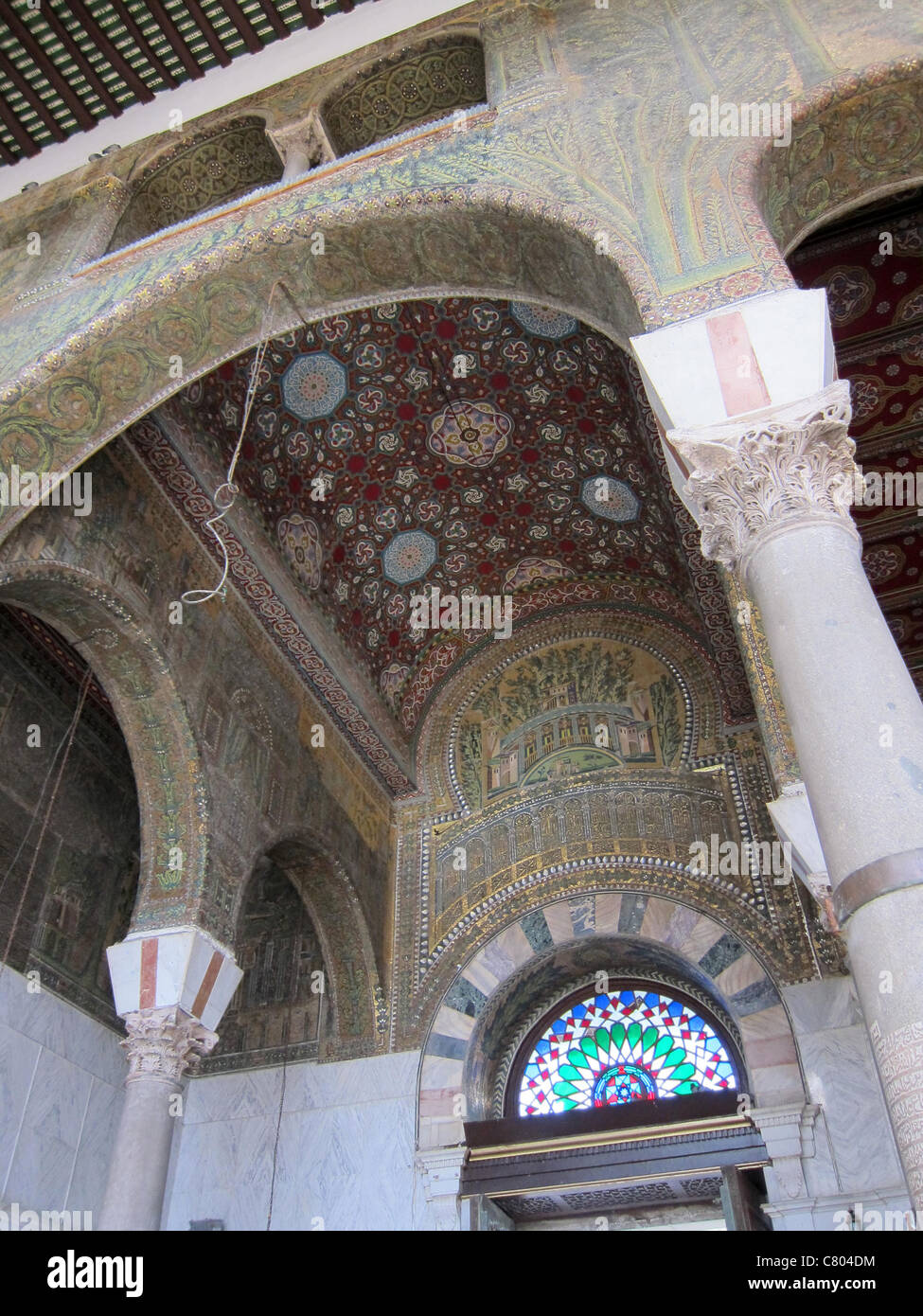 Umayyaden-Moschee, Umayyaden Moschee Omajaden Moschee Syrien, Damaskus, Syrien, Damaskus Stockfoto