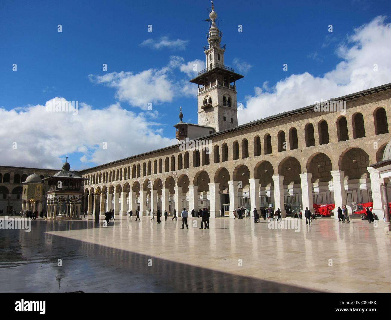 Umayyaden-Moschee, Umayyaden Moschee Omajaden Moschee Syrien, Damaskus, Syrien, Damaskus Stockfoto