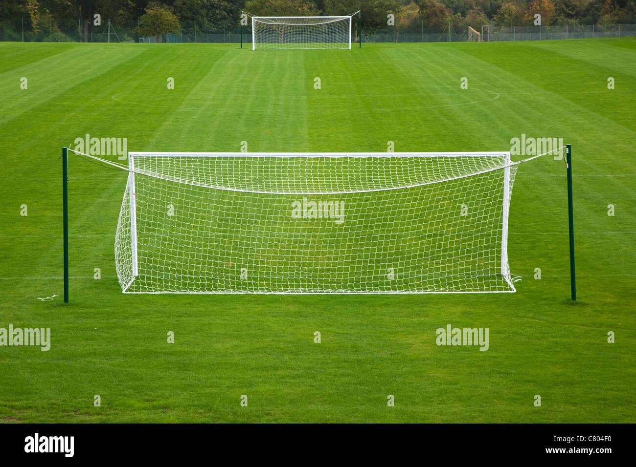 Sport, Fußball, Fußball, leere Praxis Stellplätze. Stockfoto