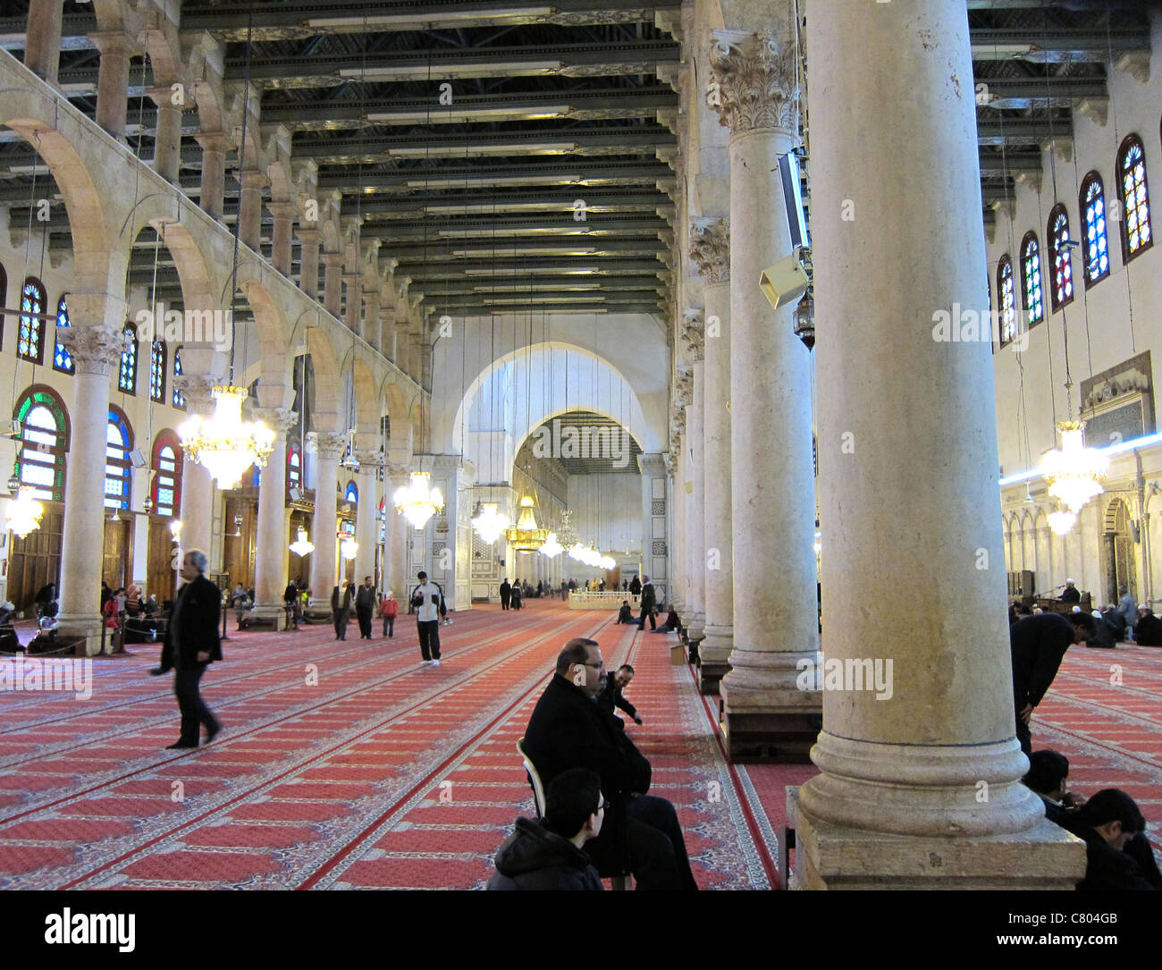 Umayyaden-Moschee, Umayyaden Moschee Omajaden Moschee Syrien, Damaskus, Syrien, Damaskus Stockfoto