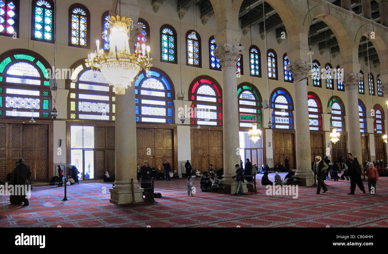 Umayyaden-Moschee, Umayyaden Moschee Omajaden Moschee Syrien, Damaskus, Syrien, Damaskus Stockfoto
