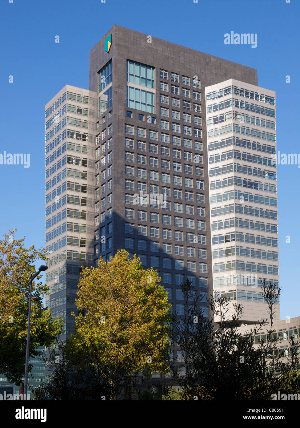 ABN Amro Bank Hauptsitz auf der Zuidas in Amsterdam, Niederlande. Stockfoto
