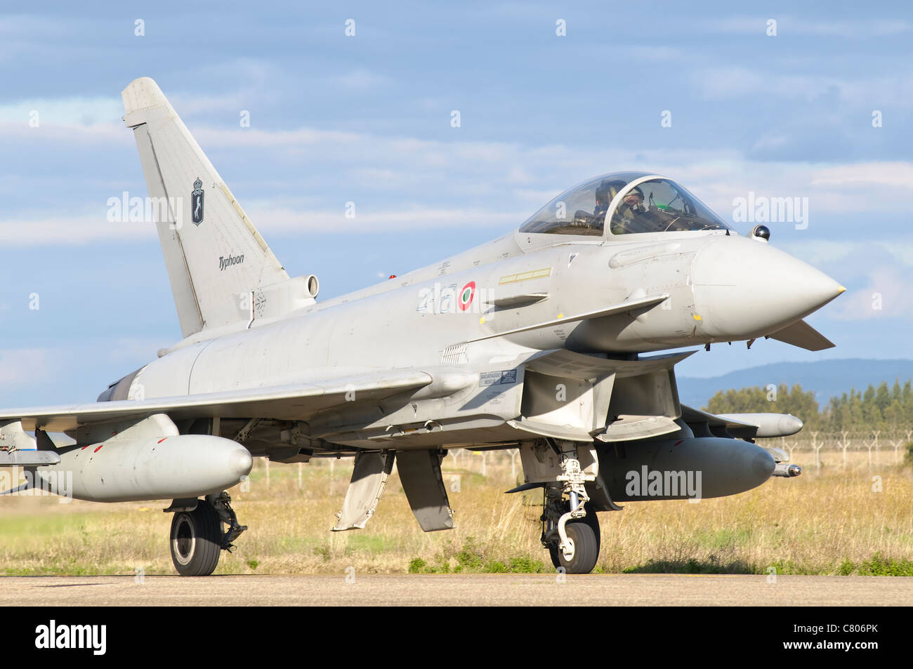 Ein Eurofighter 2000 Typhoon von der italienischen Luftwaffe. Stockfoto