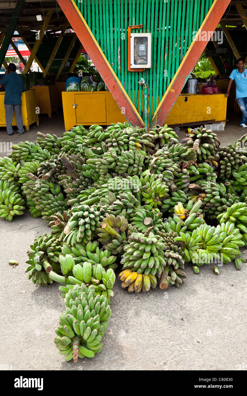 Bananen zum Verkauf an den philippinischen Markt, Kota Kinabalu, Sabah, Malaysia Borneo Stockfoto