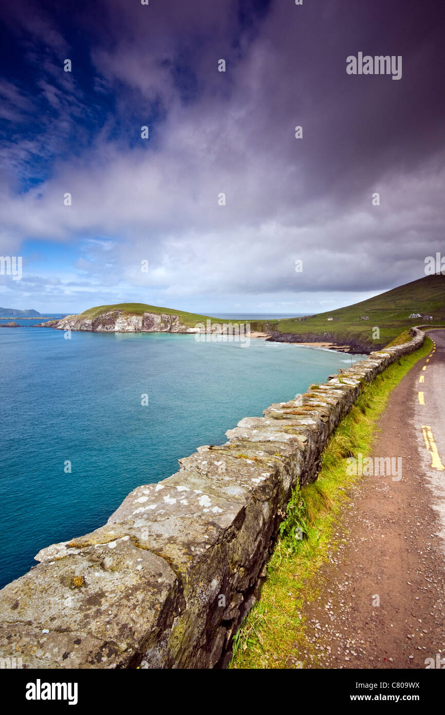 Die Aussicht von der westlichen Spitze der Halbinsel Dingle im County Kerry, Irland, Teil des Slea Head drive Stockfoto