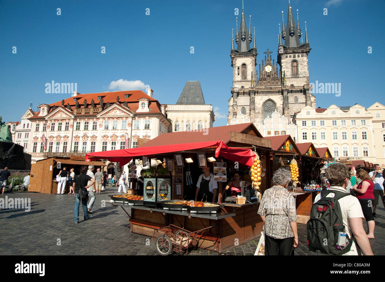 August 2011 - Tschechische Republik - Food Markt auf dem Altstädter Ring Stockfoto