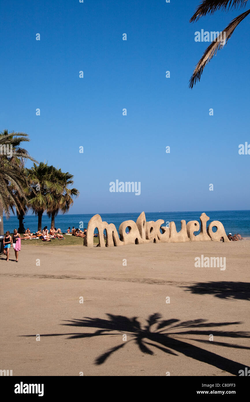 Malagueta Strand Spanien Malaga Costa del Sol Andalusia Stockfoto