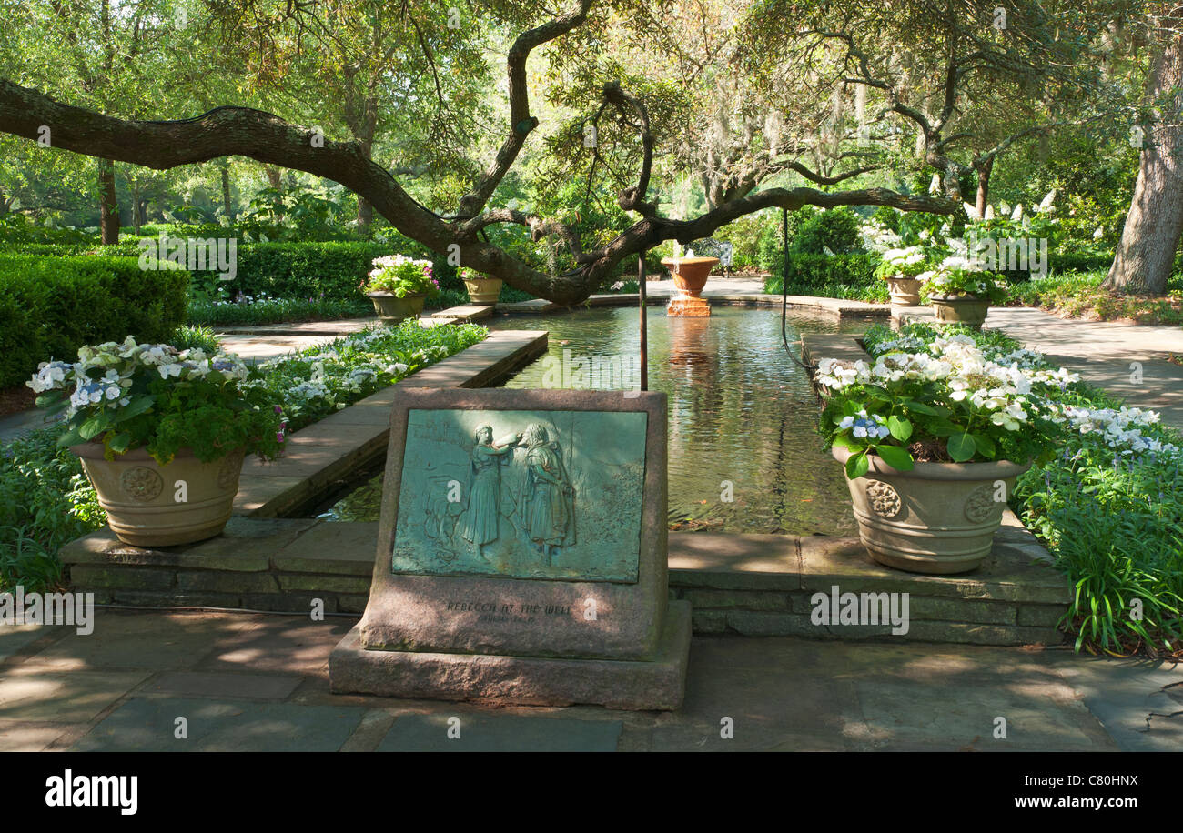 Alabama, Theodore, Bellingrath Gardens und Home, Rebecca am Brunnen gut Stockfoto