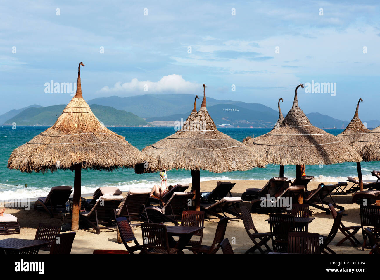 Vietnam, Nha Trang, Strand Stockfoto