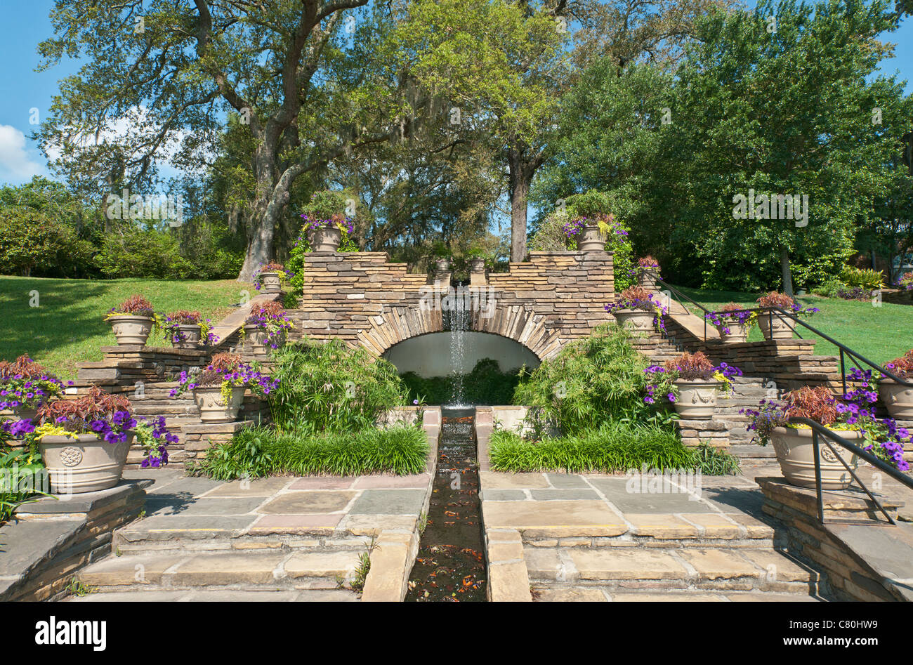 Alabama, Theodore, Bellingrath Gardens und Haus, Süd-Terrasse Stockfoto