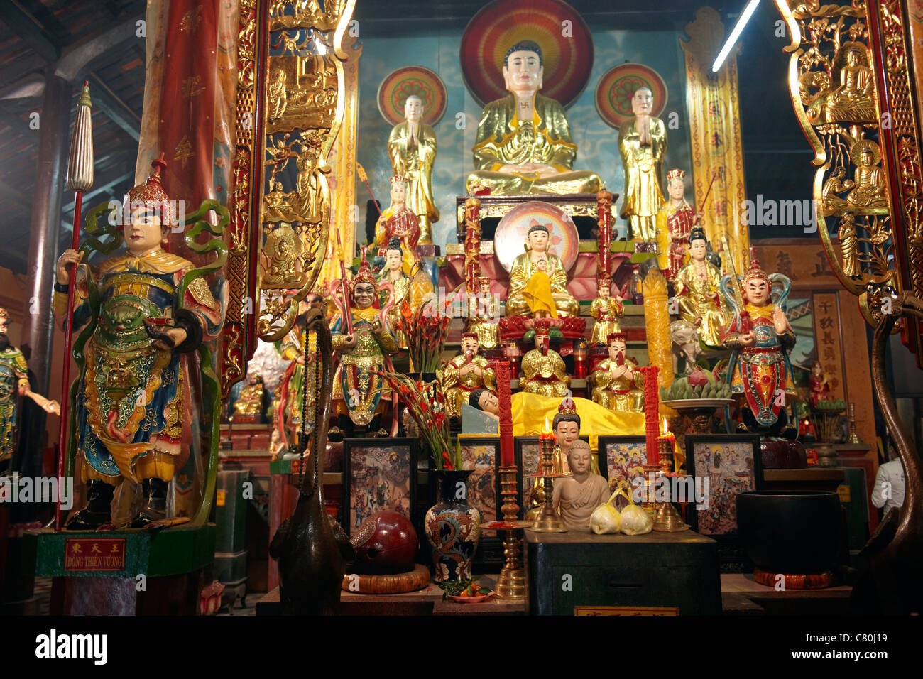 Vietnam, Mekong-Delta, Tay eine Pagode Stockfoto