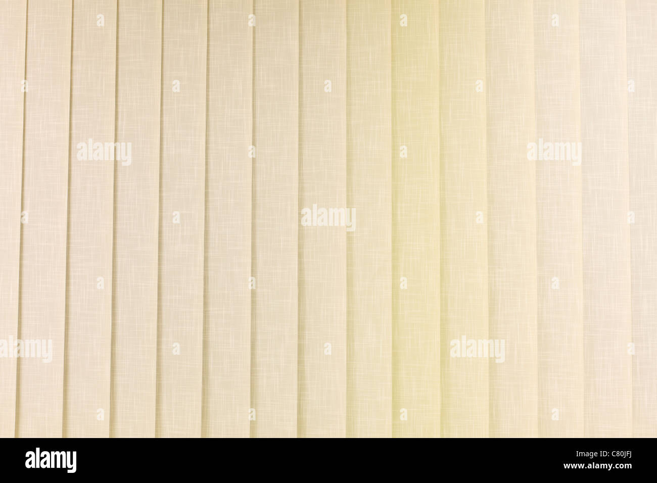 Vorhang vertikale Textil Fenstervorhänge - Jalousie in den Farben des Lichts Stockfoto