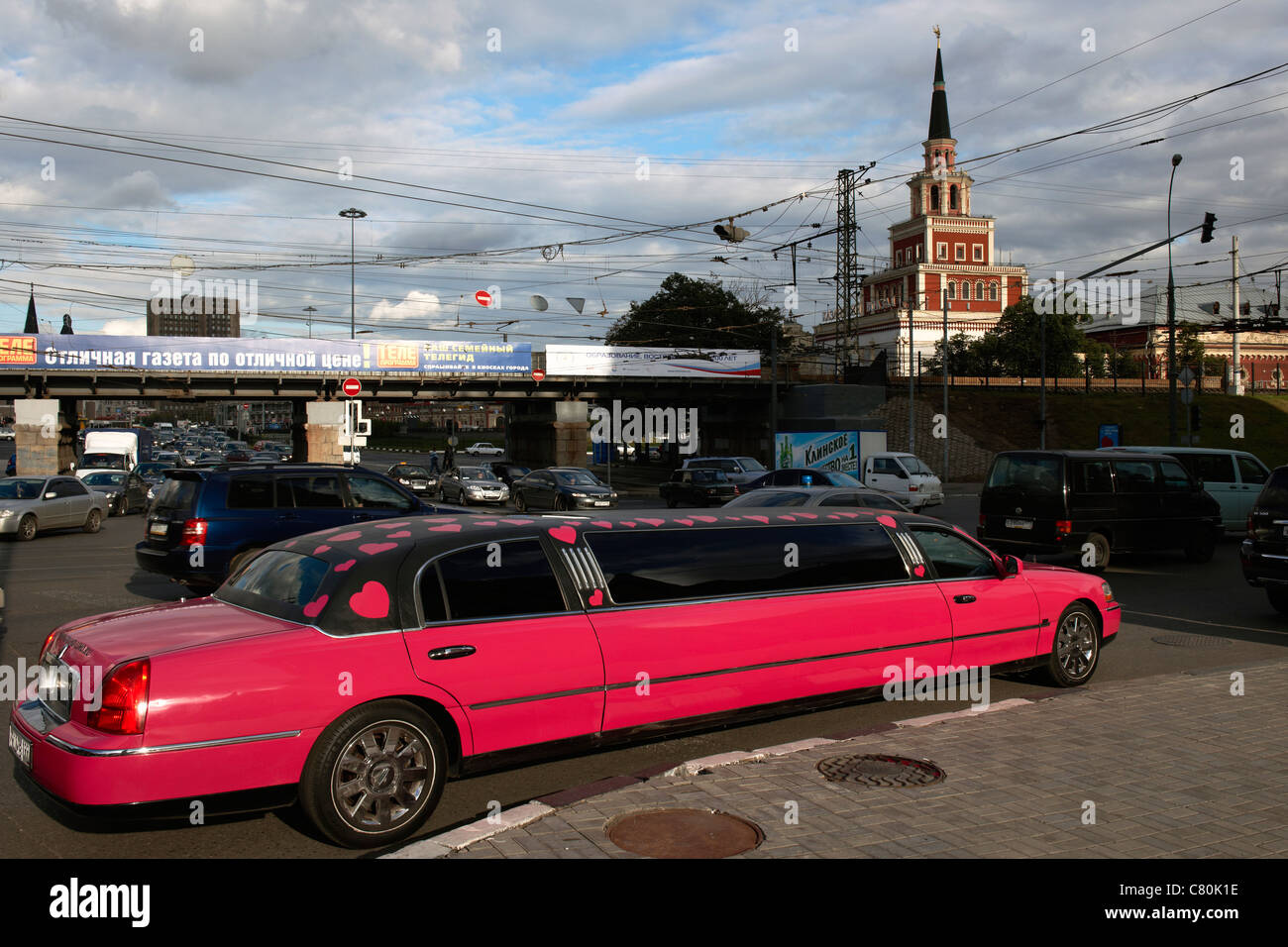 Russland, Moskau, Kazansky Bahnhof, Limousine Auto Stockfoto